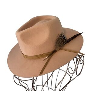 Pink w Feathers Altar’d State Felt Cowboy Hat Women’s